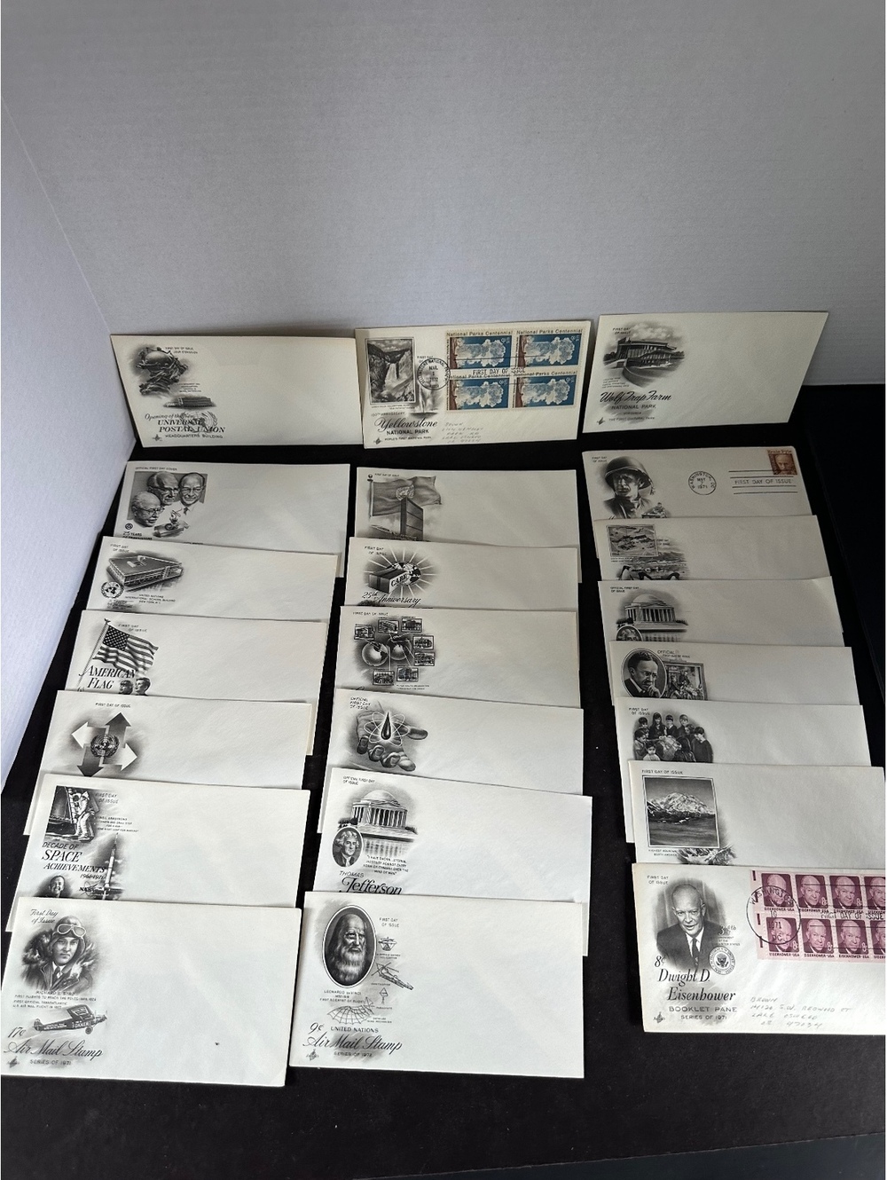 Vintage Lot 21 First Day Covers FDC Artcraft US Stamps 1971-1973 #5